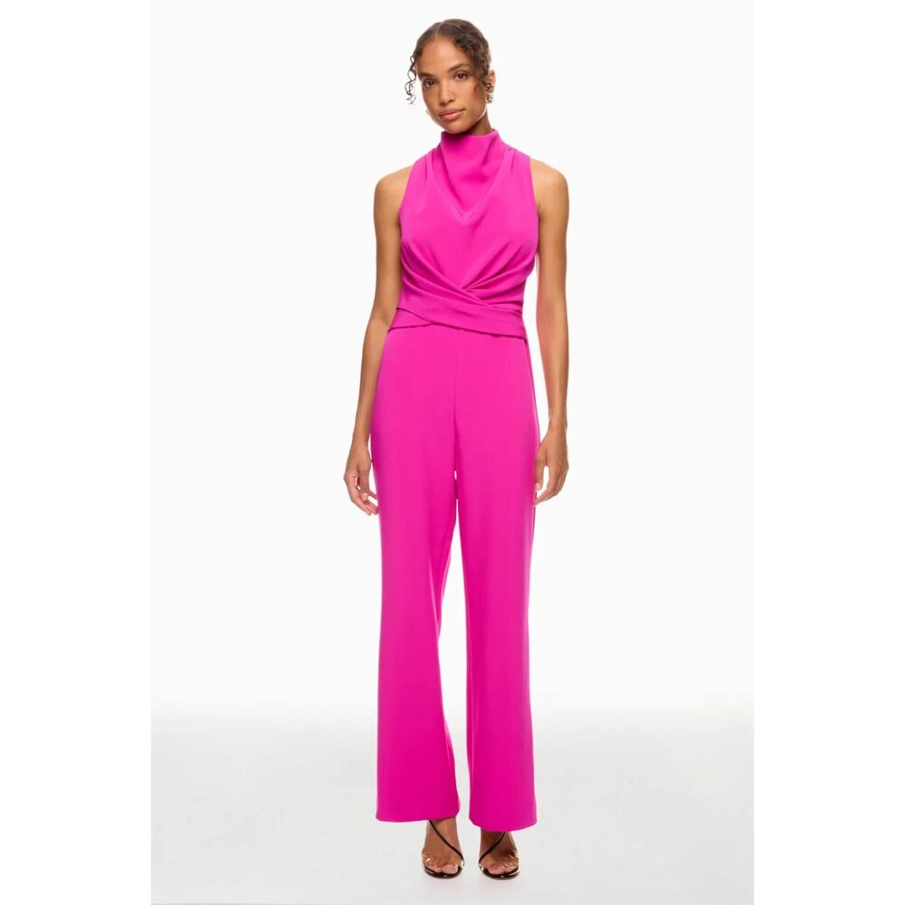 Et Ochs Sienna Pink Form-Fitting Mock Neck Influencer Jumpsuit, Sz 4, Rt. $498